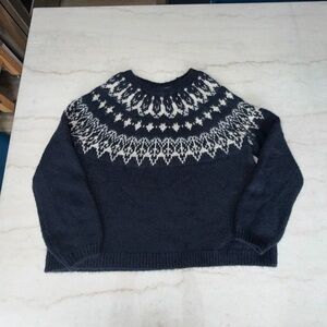 Old Navy Dark Fair Isle Knit Sweater